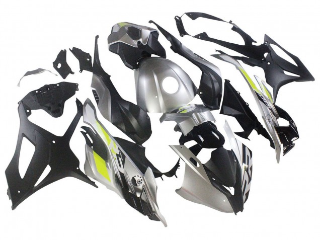 Carena Moto BMW S1000RR 2023-2024 - Argento Nero Opaco Verde Lime