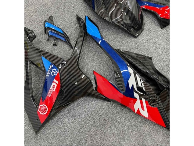 Carena Moto BMW S1000RR 2019-2022 - Nero Blu Rosso Fibra di Carbonio