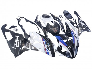 Carena Moto BMW S1000RR 2015-2016 - Bianco Blu Nero Fibra di Carbonio