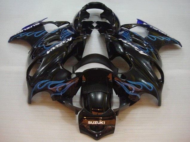 Carena Moto Suzuki GSX600F/GSX750F 2004-2006 - Nero Lucido Blu Fiamma