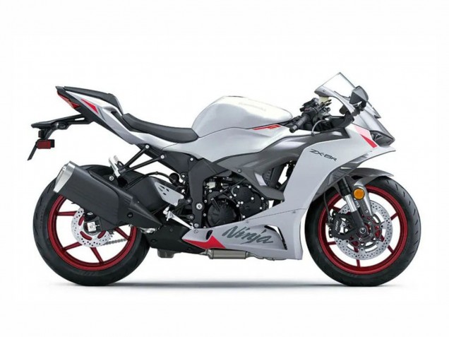 Carena Moto Kawasaki ZX6R 2023-2025 - Bianco Perla Nero Rosso