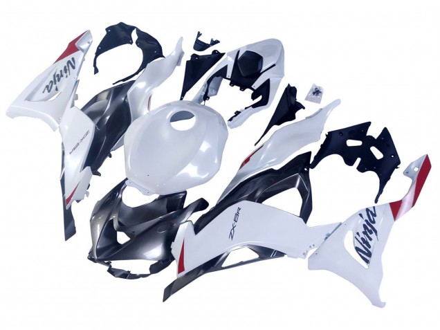 Carena Moto Kawasaki ZX6R 2023-2025 - Bianco Perla Nero Rosso
