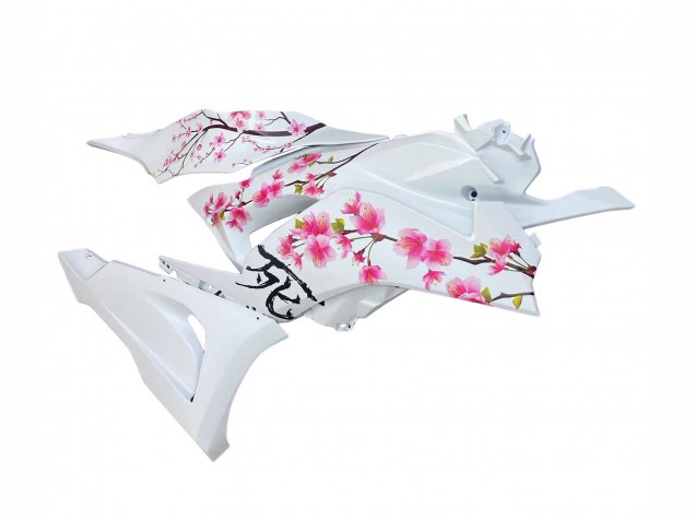 Carena Moto Kawasaki ZX6R 2023-2025 - Nero Bianco Fiore