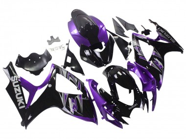 Kit Carena Moto Suzuki GSXR 600 / GSXR 750 2006-2007 - Viola Nero Lucido