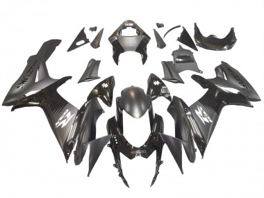 Carena Moto Suzuki GSXR 600 / GSXR 750 2011-2024 - Nero Opaco Nero Lucido Bianco Decal