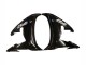 Carena Moto Yamaha YZF R6S 2006-2009 - Nero Lucido Bianco Decals