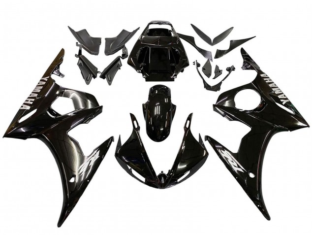 Carena Moto Yamaha YZF R6S 2006-2009 - Nero Lucido Bianco Decals