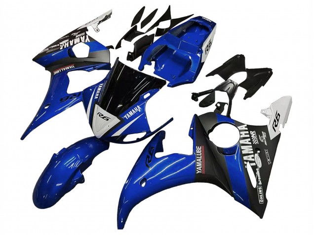 Carena Moto Yamaha YZF R6S 2006-2009 - Blu Bianco Nero Lucido Yamalube