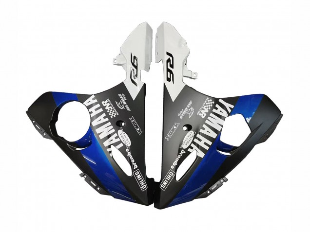Carena Moto Yamaha YZF R6S 2006-2009 - Blu Bianco Nero Lucido Yamalube