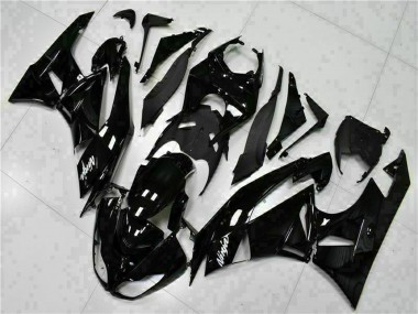 Carene Moto Kawasaki ZX6R 2009-2012 - Nero Lucido Bianco Ninja