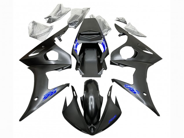 Carena Moto Yamaha YZF R6S 2006-2009 - Nero Opaco Blu