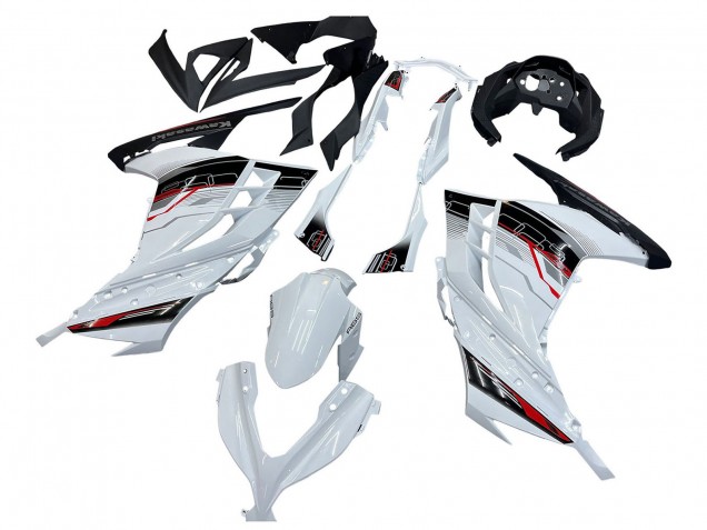 Carena Moto Kawasaki EX300 2013-2024 - Bianco Rosso Nero