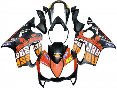 Carena Moto Honda CBR600 F4i 2004-2007 - Nero Opaco Arancia Rossi