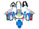 Carena Moto Honda CBR600 F4i 2004-2007 - Bianco Blu Verde Rosso
