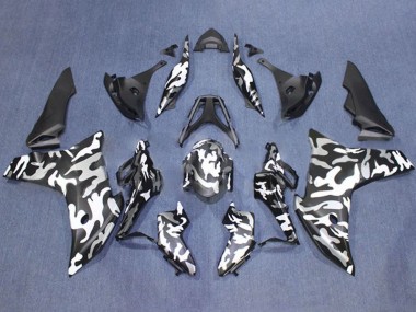 Carena Moto Honda CBR600F 2011-2013 - Nero Bianco Camouflage