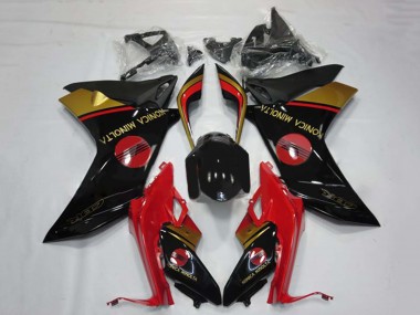 Carena Moto Honda CBR600F 2011-2013 - Rosso Oro Nero Lucido Konica Minolta