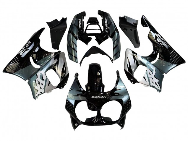 Carena Moto Honda CBR900RR 893 1992-1993 - Argento Nero Lucido