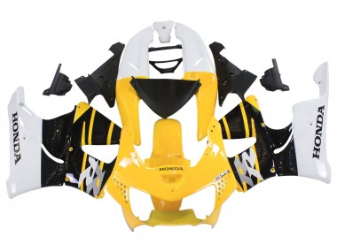Carena Moto Honda CBR900RR 919 1998-1999 - Bianco Giallo Nero Lucido