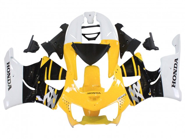 Carena Moto Honda CBR900RR 919 1998-1999 - Bianco Giallo Nero Lucido