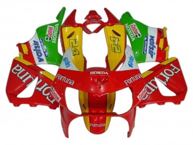 Carena Moto Honda CBR900RR 919 1998-1999 - Rosso Giallo Verde Bianco Fortuna Castrol