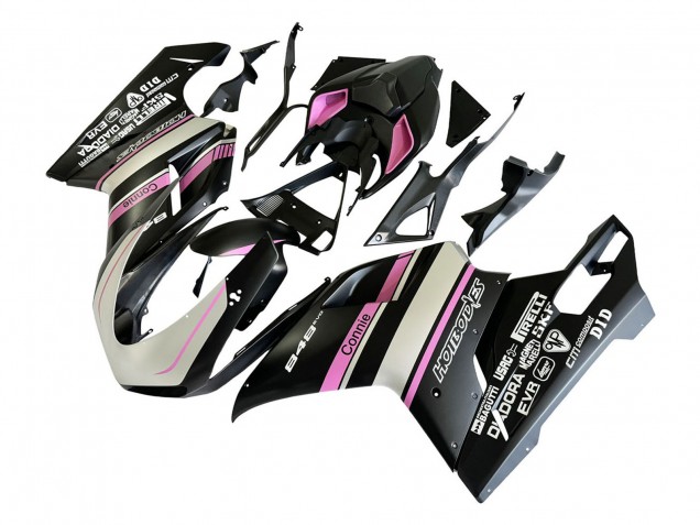 Carena Moto Ducati 848 2007-2014 - Bianco Rosa Nero Lucido Connie
