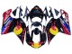 Carena Moto Ducati 848/1098/1198 2007-2014 - Nero Lucido Giallo Blu Red Bull