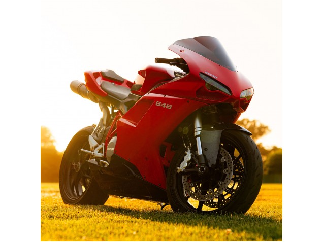 Carena Moto Ducati 848 2007-2014 - Rosso Nero Lucido