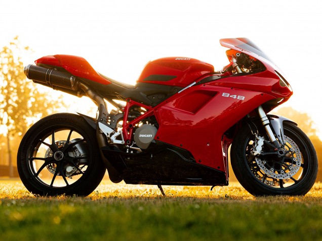 Carena Moto Ducati 848 2007-2014 - Rosso Nero Lucido