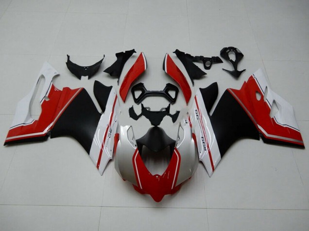 Carena Moto Ducati 1199 2011-2014 - Bianco Rosso Nero Opaco