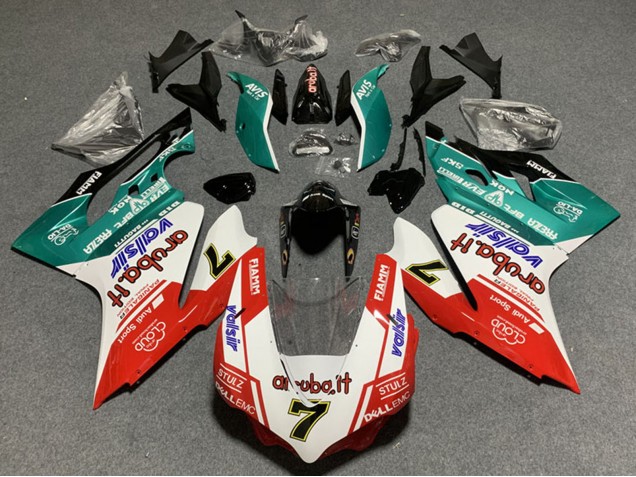 Carena Moto Ducati Panigale 899/1199 2011-2014 - Bianco Rosso Verde Nero Lucido Avis Valsir 7