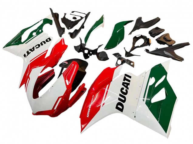 Carena Moto Ducati 1299 2015-2020 - Bianco Rosso Verde Nero Opaco