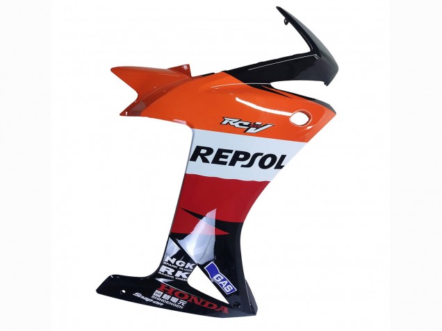 Carena Moto Honda CBR500R 2013-2015 - Arancia Bianco Rosso Nero Lucido Repsol 3