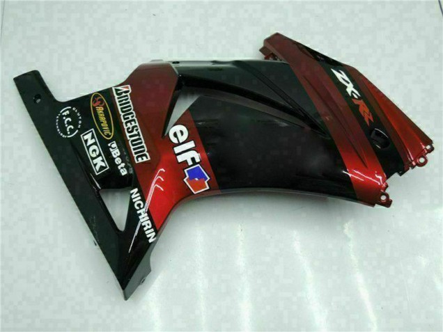 Carene Moto Kawasaki EX250 2008-2012 - Nero Lucido Rosso Bordeaux