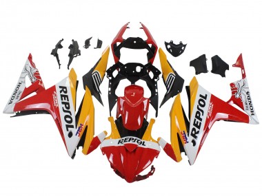 Carena Moto Honda CBR500R 2016-2018 - Giallo Bianco Rosso Repsol HRC