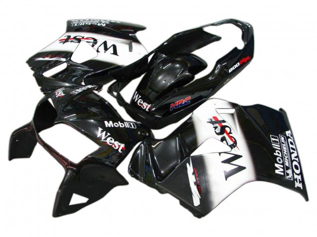 Carena Moto Honda VFR 800 1998-2001 - Nero Lucido Bianco West HRC