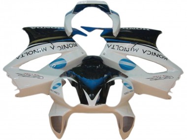 Carena Moto Honda VFR 800 2002-2013 - Bianco Blu Nero Konica Minolta