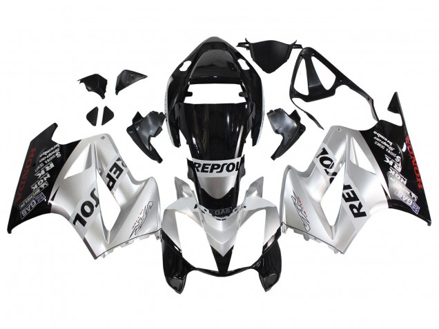 Carena Moto Honda VFR 800 2002-2013 - Argento Nero Lucido Repsol