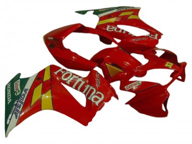 Carena Moto Honda VFR 800 2002-2013 - Rosso Giallo Verde Fortuna Castrol Valsir 33