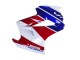 Carena Moto Honda VFR 800 2002-2013 - Bianco Rosso Blu Motul