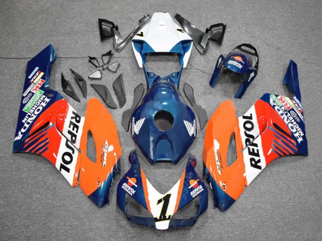 Carena Moto Honda CBR1000RR 2004-2005 - Arancia Bianco Rosso Blu Repsol