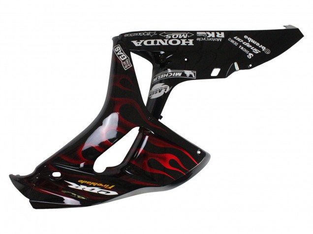 Carena Moto Honda CBR1000RR 2006-2007 - Nero Lucido Giallo Rosso Fiamma