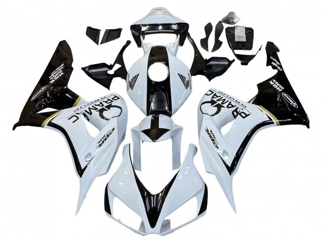 Carena Moto Honda CBR1000RR 2006-2007 - Bianco Nero Lucido Pramac