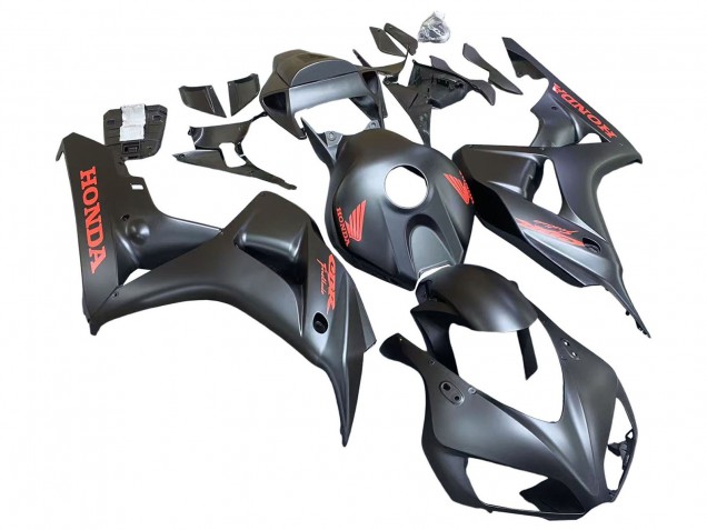 Carena Moto Honda CBR1000RR 2006-2007 - Nero Opaco Rosso Decals