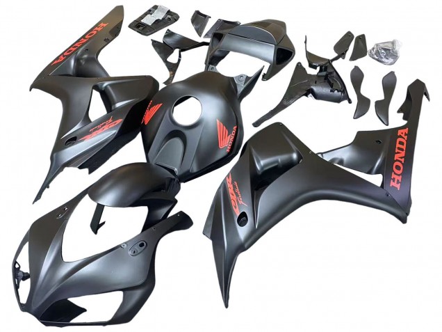 Carena Moto Honda CBR1000RR 2006-2007 - Nero Opaco Rosso Decals