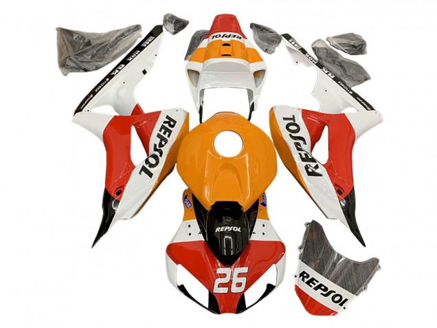 Carena Moto Honda CBR1000RR 2006-2007 - Arancia Bianco Rosso Nero Lucido Repsol 26