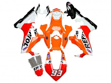 Carena Moto Honda CBR1000RR 2017-2023 - Bianco Arancia Rosso Nero Lucido HRC Repsol 93