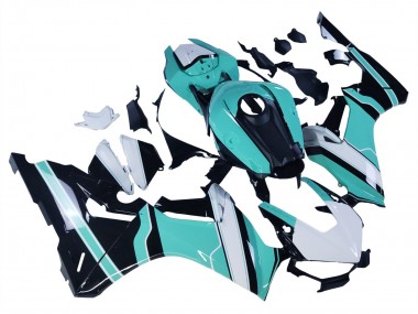 Carena Moto Honda CBR1000RR 2017-2023 - Bianco Azzurro Chiaro Nero Lucido