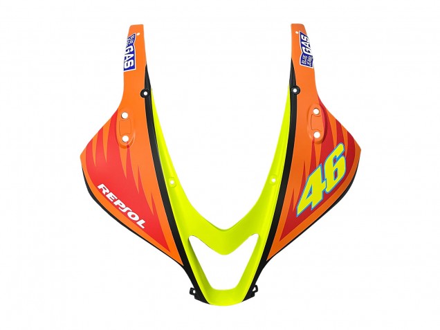 Carena Moto Honda CBR600RR 2007-2008 - Nero Opaco Arancia Rosso Rossi Repsol 46