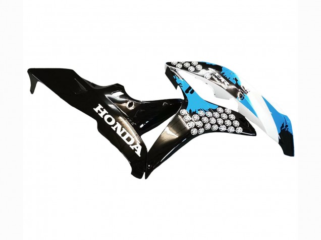 Carena Moto Honda CBR600RR 2007-2008 - Bianco Azzurro Chiaro Nero Lucido