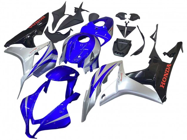 Carena Moto Honda CBR600RR 2007-2008 - Argento Blu Nero Lucido Corsa